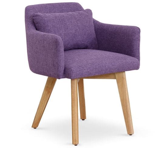 Fauteuil Scandinave "alan" 70cm Violet