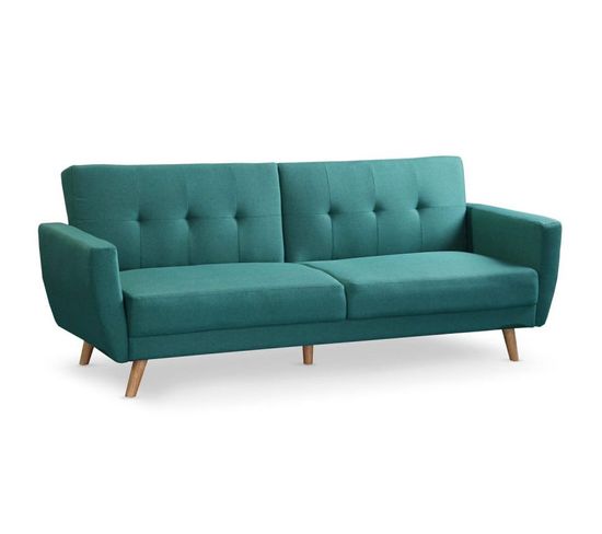 Canapé Scandinave Convertible "garry" 220 cm Bleu Vert