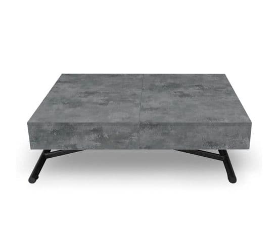 Table Basse Relevable "lift" 120-190cm Béton