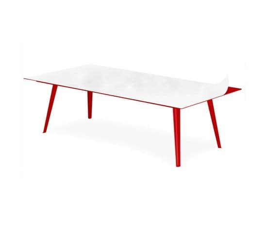 Table Basse 1 Cover "tableau Effaçable" 120cm Rouge