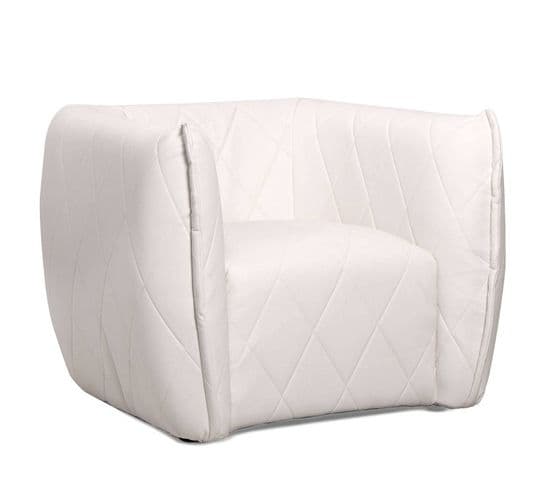 Fauteuil Matelassé "darryl" 90cm Blanc