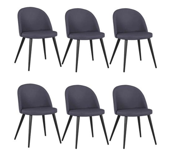 Lot De 6 Chaises Scandinaves "morro" 78cm Gris