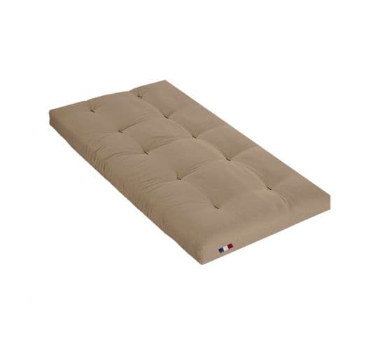 Matelas Futon Latex Taupe 90x190cm