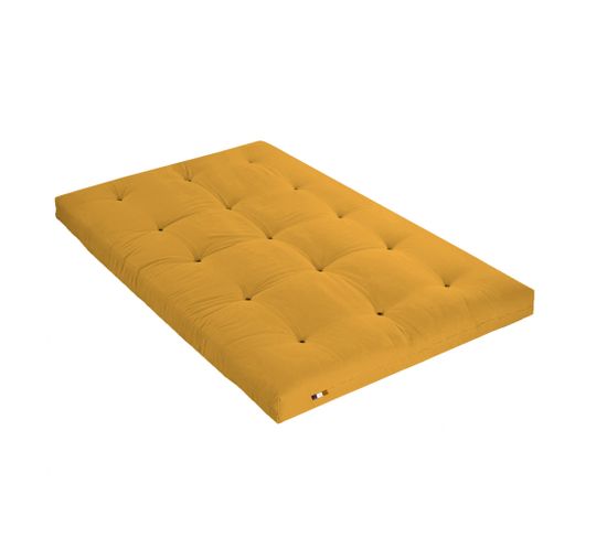 Matelas Futon Coton Ocre 160x200cm