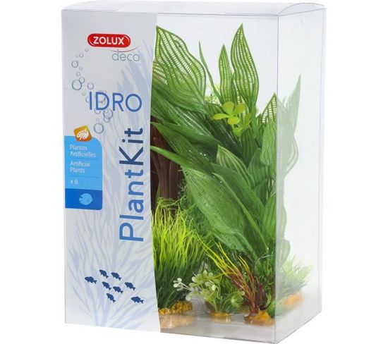 Kit De 6 Plantes Artificielles Idro N2 - Pour Aquarium