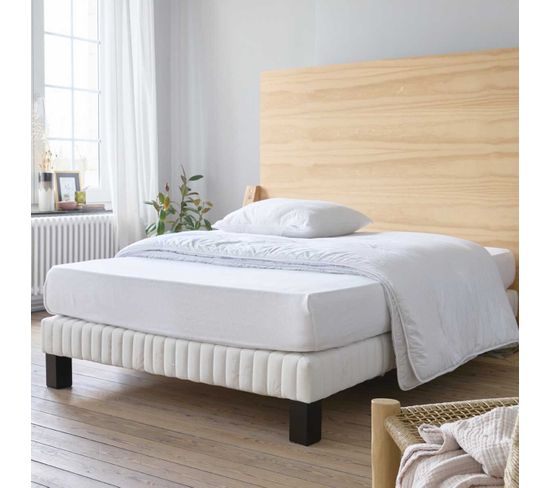 Protège-matelas Molleton En Coton Blanc 140x200