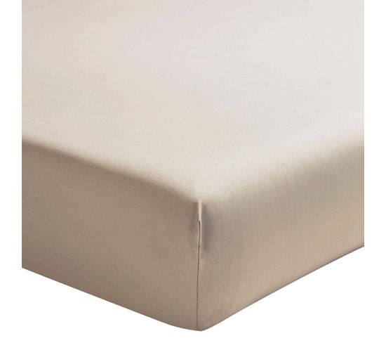 Drap Housse Uni En Percale De Coton Lin 90x190