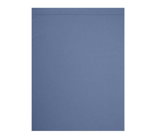 Drap Plat En Coton Bleu Denim 180x290 Made In France