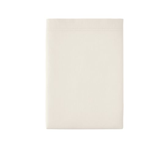 Drap Plat En Percale De Coton Meringue 240x300