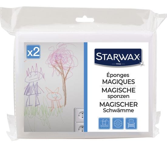 Entretien multi-usages STARWAX Eponges magiques x2