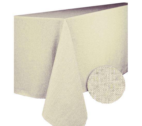 Nappe Brome Ecru Rect 150x350 Cm