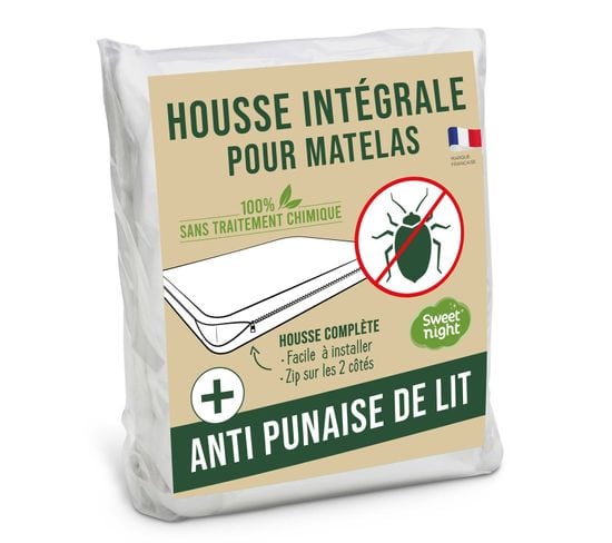 Housse Intégrale Matelas 160x200x25cm - Protège Matelas Anti-punaise De Lit Et Anti-acariens