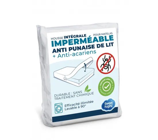 Housse Intégrale Matelas Imperméable 90x190x25 Cm - Protège Matelas Anti-punaise De Lit