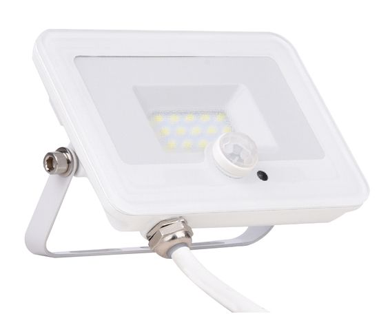 Projecteur Slim Avec Détecteur De Mouvement Ip65 (6500k A++) Blanc - Voltman