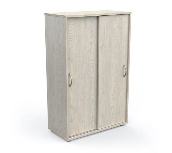 Armoire 2 Portes Coulissantes Coloris Naturel Nexty - Naturel Clair