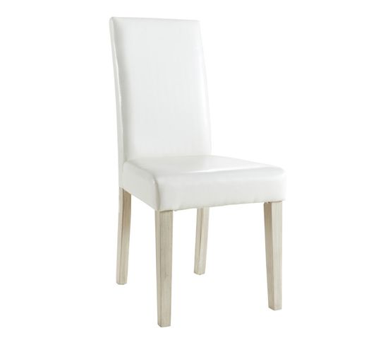 Chaise Dossier Haut Blanc Pu Guevara - Blanc