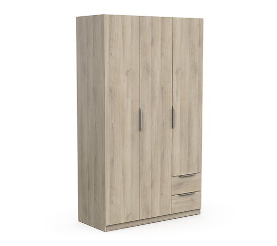 Armoire 3 Portes Et 2 Tiroirs - L119,4 Cm