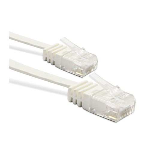 Câble Ethernet Rj45 Cat 6a Mâle/mâle Droit Plat - Ftp 3 M