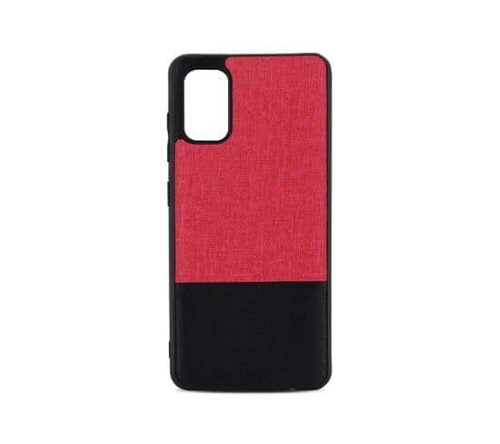 Coque Souple Bi-matière Pour Samsung A41 - Rouge Et Noire