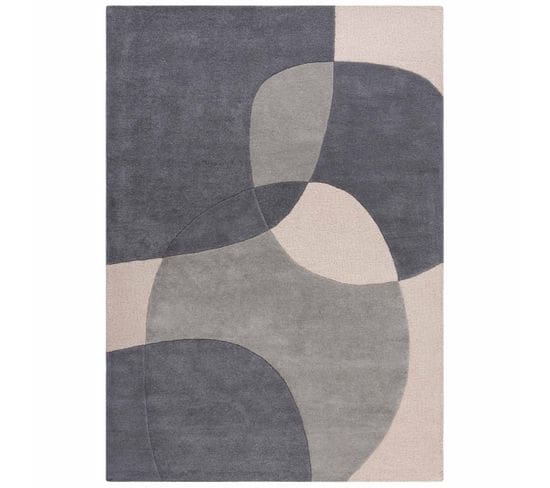 Tapis De Salon Glee En Laine - Gris - 120x170 Cm