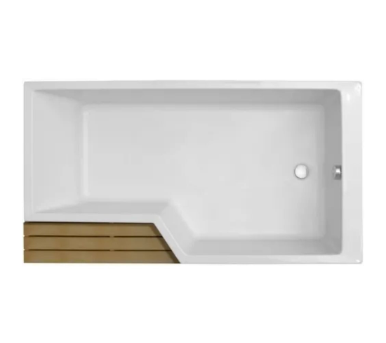 Baignoire Bain Douche Antidérapante Jacob Delafon Neo, Blanc Mat 170 X 90, Droite