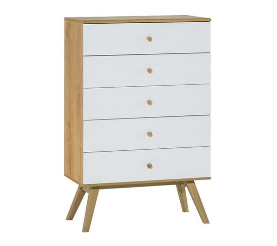 Commode 5 Tiroirs L75 Cm