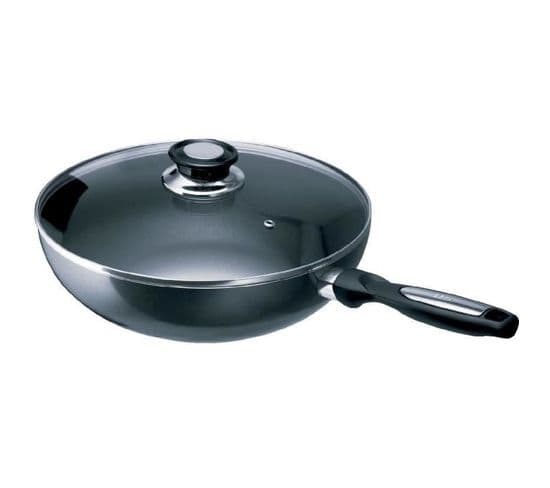 Wok Anti Adhésif 28cm Avec Couvercle - 13078284