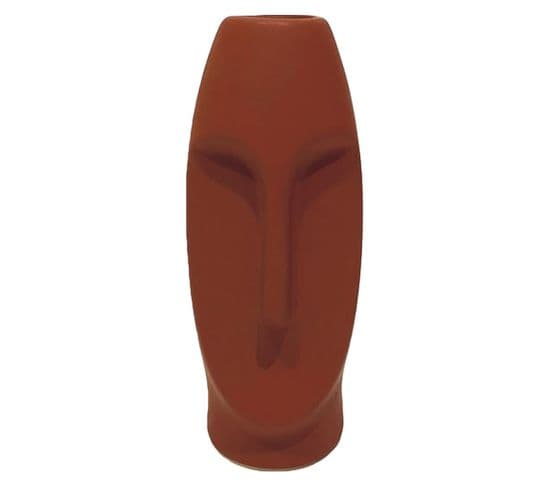 Vase Ceramic Visage Terracotta