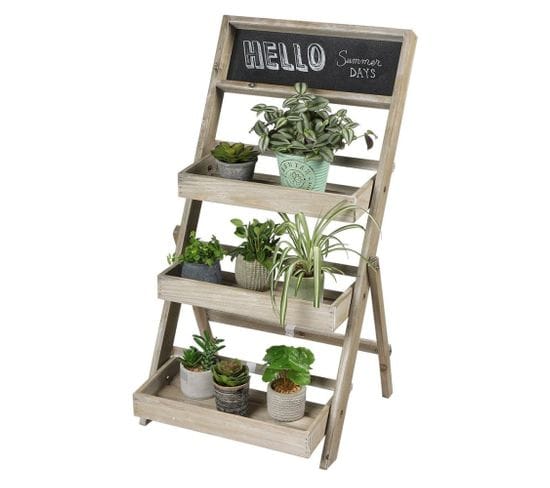 Etagère Pour Plantes 3 Niveaux Avec Ardoise