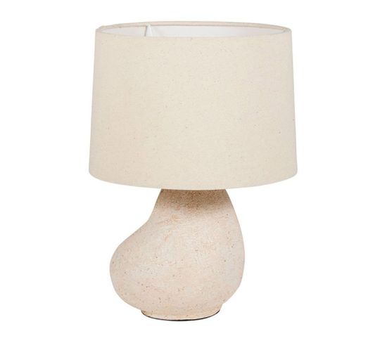 Lampe Céramique Lin Héra Beige Écru