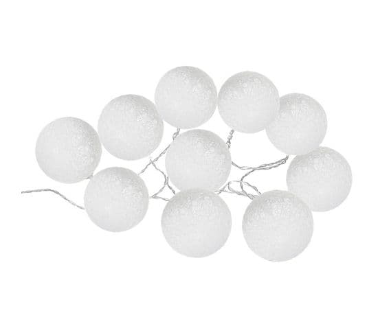 Guirlande LED Solaire 10 Boules Blanches