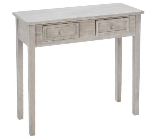 Console 2 Tiroirs Charme Naturel