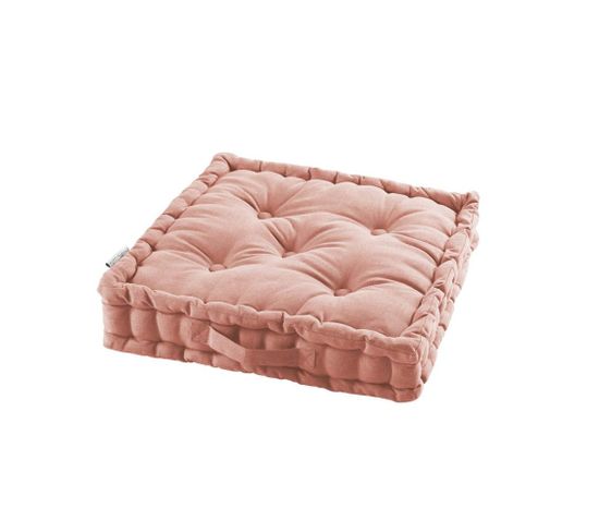 Coussin De Sol 45x45 Cm Panama Rose Poudré Coton