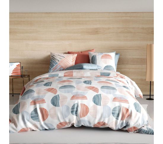 Housse De Couette 260x240 Halley + 2 Taies Coton 57 Fils