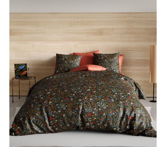 Housse De Couette 240x220 + 2 Taies Bogota En Percale De Coton 71 Fils