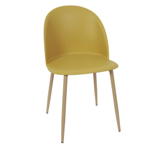 Chaise Scandinave Bergen Jaune Moutarde