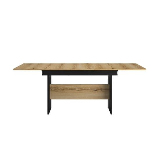 Table Rectangulaire Industrielle 1 Allonge - L205/160 Cm