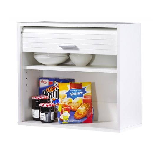 Meuble De Cuisine Blanc 1 Etagère À Poser Ou Suspendre L 60 H 53.6 P 25 Cm