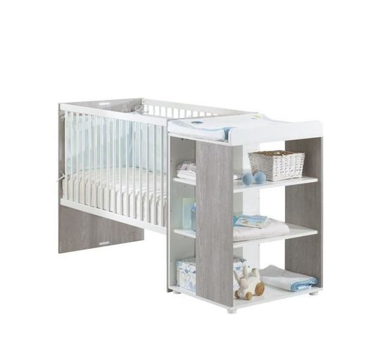 Lit Bébé Sitta Combiné Evolutif 120x60 Cm Blanc