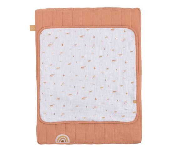 Matelas À Langer 6x68x52cm Et Serviette Coton Orange