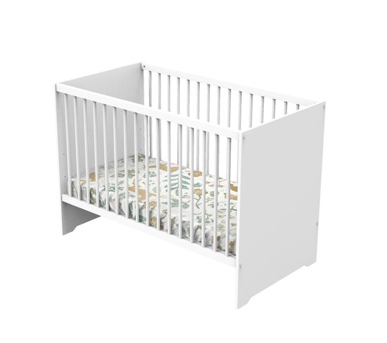 Lit Bébé 120 X 60 En Bois Blanc