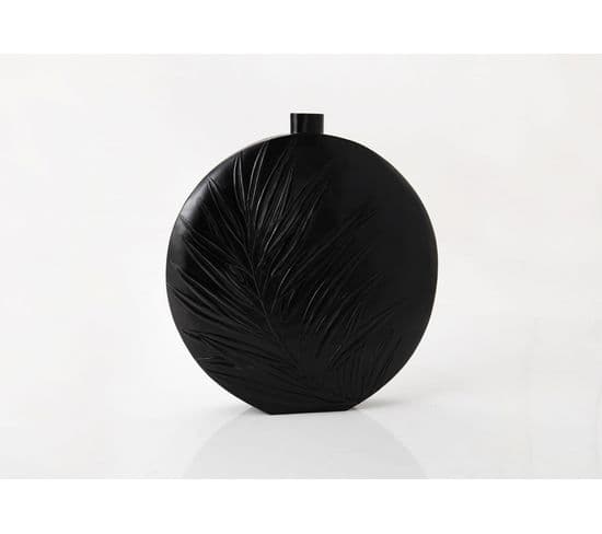 Vase Noir Feuille 68 Cm