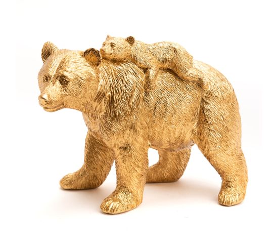 Maman Ours Et Son Bébé Doré