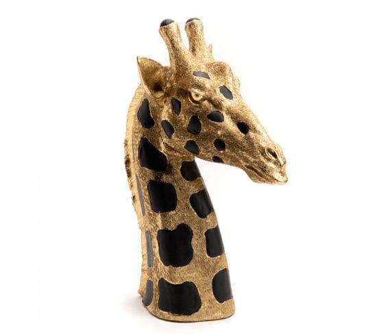 Tête De Girafe Dorée Taches Grand Modèle