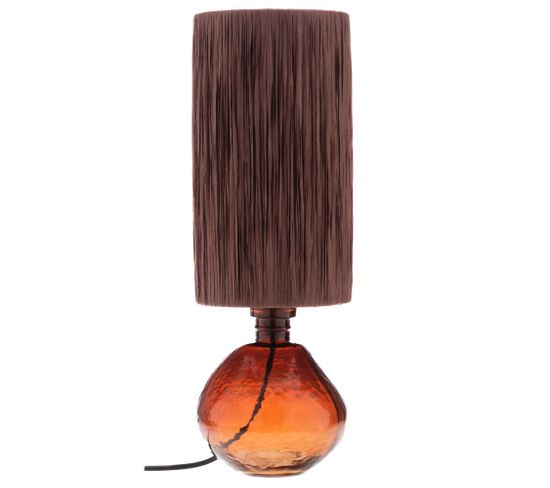 Lampe En Verre Rouge 45 Cm