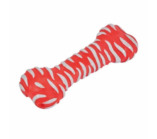 Jouet Pour Chien "forme Os" 18cm Rouge