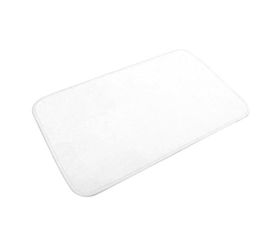 Tapis De Bain Microfibre "vitamine Ii" 45x75cm Blanc