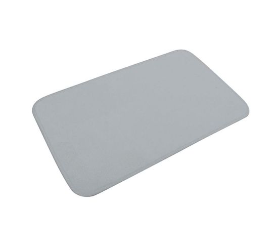 Tapis De Bain Microfibre "vitamine Ii" 45x75cm Gris Clair