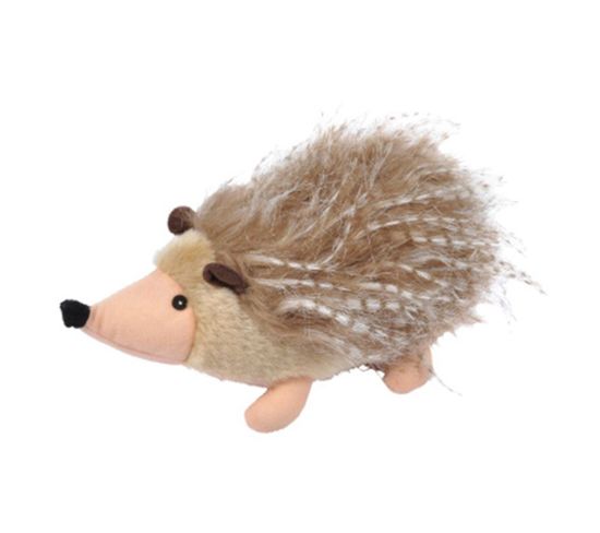 Peluche Pour Chien "hérisson" 27cm Marron