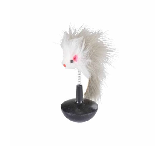 Jouet Pour Chat "souris Culbuto" 11cm Noir